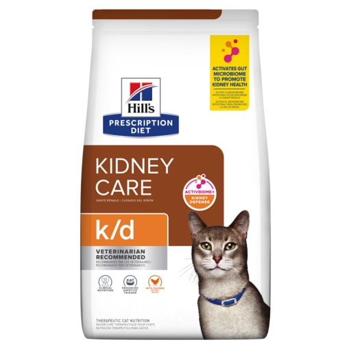 Bolsa de alimento seco Hill's Prescription Diet k/d Kidney Care para gatos.